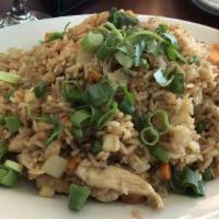 Chili Garlic Fried Rice · Choice of beef, chicken, shrimp or vege