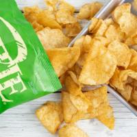 Kettle Chips: Salt & Vinegar · Salt & Vinegar flavored kettle chips.