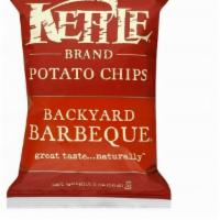 Kettle Chips: Bbq · BBQ flavored kettle chips.