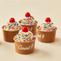  Sprinkle Cups (6- Pack) · Vanilla ice cream with rainbow sprinkles and chocolate sprinkles.
