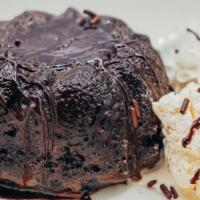 Chocolate Lava Cake · Vanilla Ice Cream, Chocolate Syrup, Whipped Cream