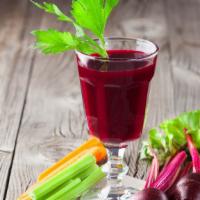 Energy Boost Juice · Homemade juice prepared with Carrot, beet, apple, lemon and ginger.