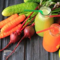 Headache Relief Juice · Homemade juice prepared with carrots, beets, and apple.