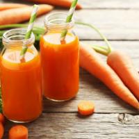 Carrot Juice · Homemade freshly blended carrot juice.