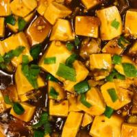 Ma-Po Tofu · Silken tofu. Cooked with ground pork meat in spicy sauce