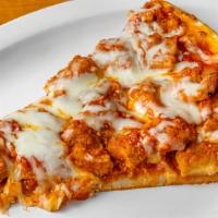 Chicken Parmigiana Pizza · Grilled breaded chicken meets a delectable tomato sauce, all covered in crispy gooey fresh m...