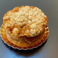 Apple · Caramelized apples, cinnamon crust topped with oatmeal crumbs.