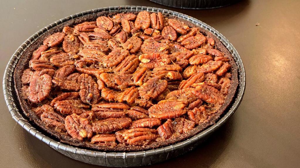 Pecan · Traditional Pecan Pie in a chocolate crust.