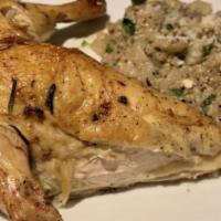 Organic Roasted Chicken · On-the-bone chicken, Zucchini and quinoa.