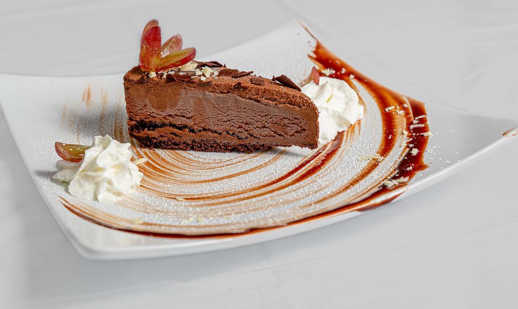 Chocolate Mousse Cake · Rich, indulgent chocolate dessert.