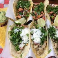 Six Mix Tacos · The order come with (6 ) tacos total you get to choose 2 of the same.  3 times.