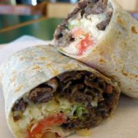 Filete Burrito !!! Steak · Tortilla filled with  juicy steak  rice, bean , lettuce, tomato, and shredded mixed cheese. ...