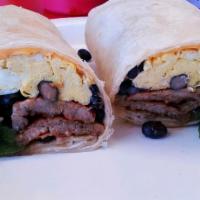 The Breakfast Burrito · Build your own with your option of meat, cheese, and veggies.
