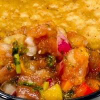 Hawaiian-Style Salsa · Hawaiian Style Salsa. Fresh diced tomatoes blended with garlic, cilantro, red onions, orange...