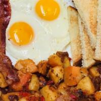 Egg Platter · your choice of eggs, your choice of meat, and white or wheat toast with butter