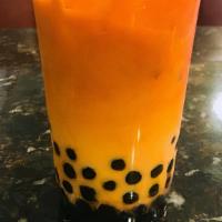 Thai Tea Bubble Tea · Served with ice