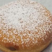Sugar And Jelly Berliner · Yeast donut with a delicious raspberry jelly and a sugary cover.