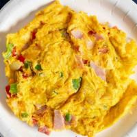 Western · 2 Eggs, Peppers , Onions, Ham, Tomato