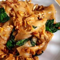 Pad See Ew · Sauté flat noodles with chinese broccoli in sweet soy sauce