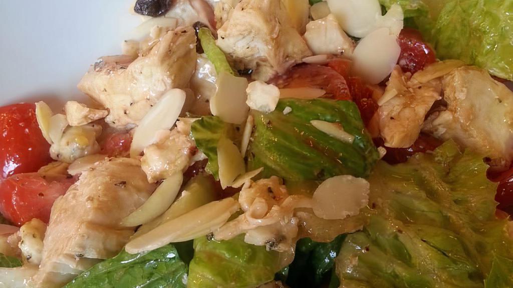 Chicken Salad · Lettuce, cranberries, pepitas, almonds & Gorgonzola.