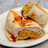 Thanksgiving Wrap · Roast Turkey, stuffing, cranberry sauce and brown gravy in a wrap