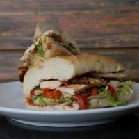 Chicken Fajita · Shredded tender chicken breast with slow roasted red peppers and onions, salsa and Cheddar c...