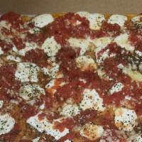 Grandma Pizza - Not Available Till After 11Am · this is typically a  rectangle thinner crust pizza with mozzarella, sauce, tomatoes, romano ...