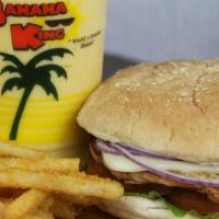 Chicken Burger Combo · Includes Fries and a Regular Shake
