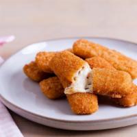 Mozzarella Sticks · Crispy golden mozzarella cheese sticks served with savory marinara sauce.