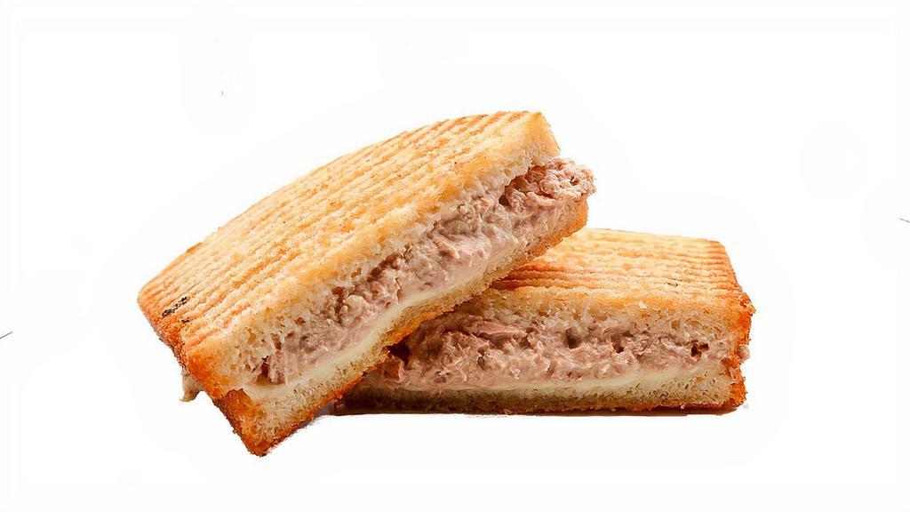 Tuna Melt Panini · Our delicious panini bread toasted to perfection and made with American cheese and tuna.