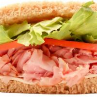Half Ham Giant Deli Sandwich · Looking for a classic? You wont go wrong with our Ham Giant Deli sandwich. Freshly sliced ha...