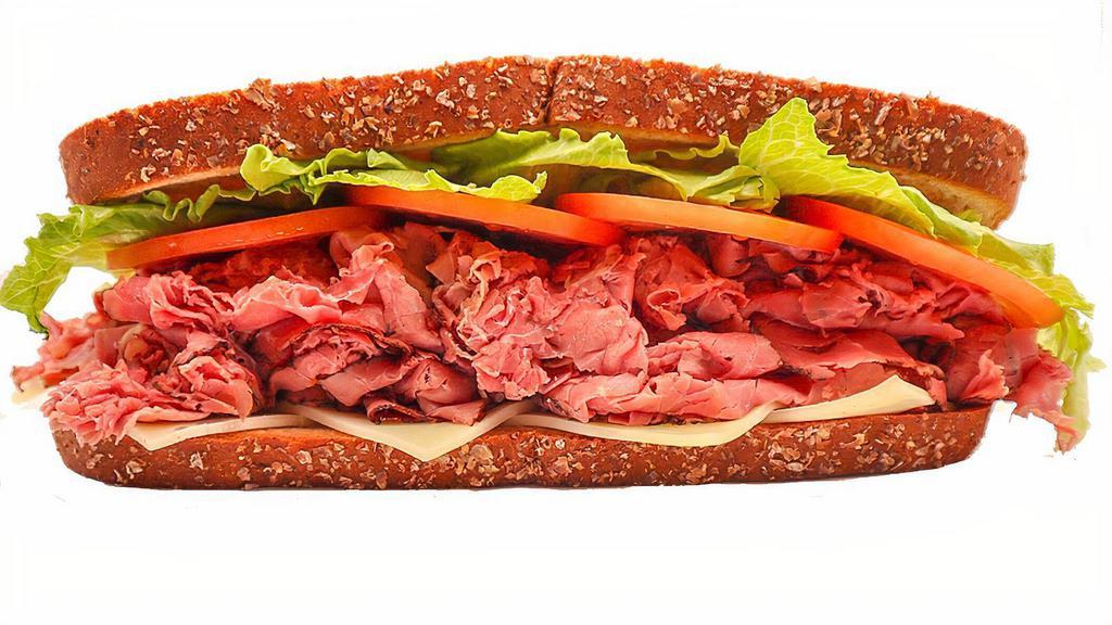 Whole Pastrami Giant Deli Sandwich · The Pastrami Giant Deli sandwich is packed full with freshly sliced pastrami, your choice of New York Bakery bread, toppings, cheese and sauce to enjoy just how you want it!