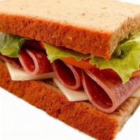 Half Salami Giant Deli Sandwich · Our beyond enjoyable Giant Deli Salami sandwich which features freshly sliced premium salami...