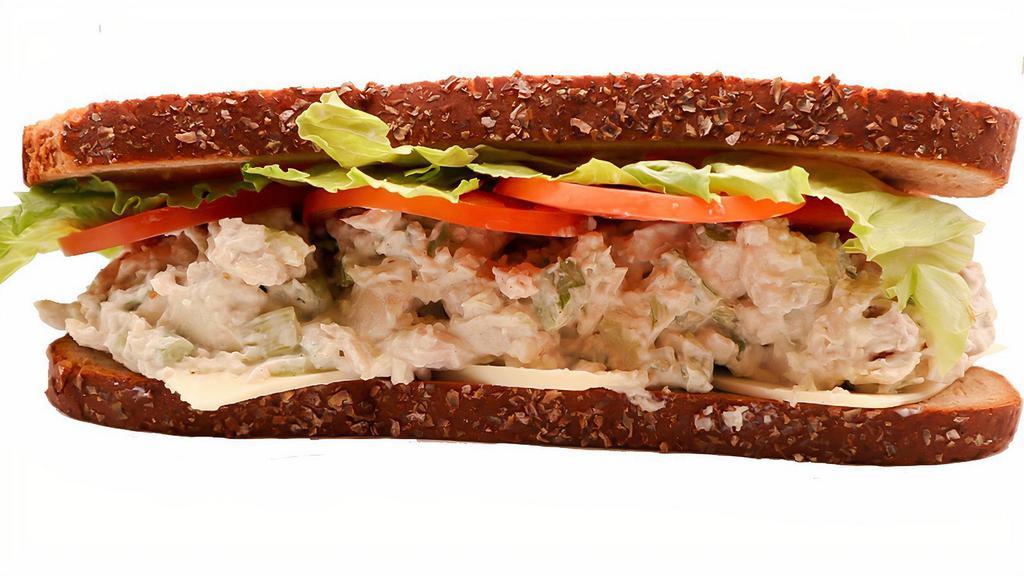Whole Chicken Salad Giant Deli Sandwich · You can't go wrong with our delicious Chicken Salad Giant Deli sandwich. This sandwich features freshly made premium chicken salad piled high on your choice of New York Bakery bread. Add your favorite toppings and enjoy!