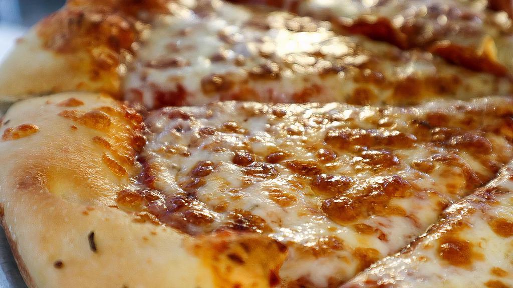 Large Cheese Pizza · Our freshly baked traditional favorite pizza, made with our signature crust, marinara sauce and premium mozzarella cheese. Select your favorite toppings for an additional $1.99 each.