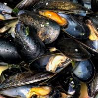 Mussels Mariniere · White wine, garlic, fresh herbs.