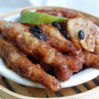 Chicken Feet · Chicken feet boiled tender with vinegar and sugar and then steamed with a black bean sauce. ...