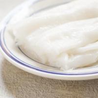 Plain Rice Roll · Steamed rice flour noodle. (Gluten-free; vegan)