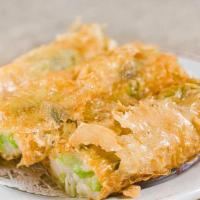 Fried Shrimp With Bean Curd Skin · Minced shrimp and chopped celery wrapped in bean curd skin.