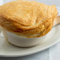 Chicken Pot Pie · Delicious home style pot pie served with a house salad.