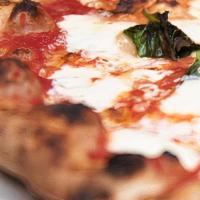 Margherita · tomato sauce, fresh mozzarella, pecorino romano, basil, extra virgin olive oil (V)