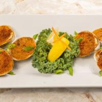 Chopped Baked Clams (6) · Served with lemon.