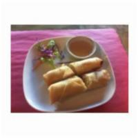 Thai Spring Rolls (2) · Fried Veg. Roll with sweet Dipping Sauce