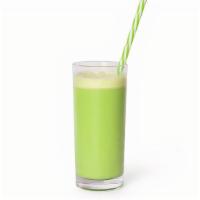 Go Green Juice · Juiced celery stalks, cucumbers, green apples, and spinach.