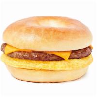 Bagel Breakfast Sandwich · Egg omelette and american cheese on your choice of bagel. or add your choice of warm sausage...