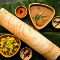 Chicken Tikka Dosa · A fresh made thin Indian crepe made from a fermented batter of lentils and rice stuffed with...