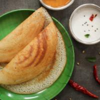 Paneer Bhurji Dosa · A fresh made thin Indian crepe made from a fermented batter of lentils and rice, mixed with ...