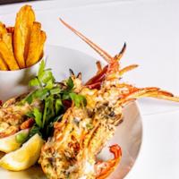 Lobster · Served with hand-cut Greek fried potatoes, drawn butter