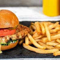 Crispy Chicken Sandwich Meal · Hand-breaded buttermilk crispy chicken served with 1 Side, lettuce, tomato, pickles, Mayo & ...