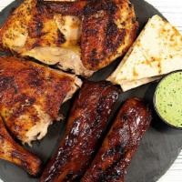 1/2 Chicken + 2Pc Ribs  · 1/2 Chicken & 2 Pieces of BBQ St. Louis Ribs. Served with pita bread and house-made sauce.